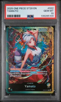 2025 One Piece ST28 EN Yamato #OP06-022 PSA 10 Gem Mint - Image 1
