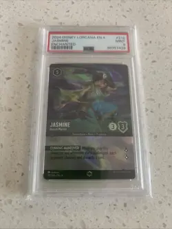 DISNEY LORCANA 2024 JASMINE ENCHANTED DESERT WARRIOR 212/204 EN 4 PSA9 - Image 1