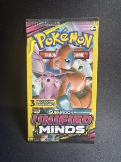 POKEMON Sun & Moon UNIFIED MINDS 3 Card Mini Booster Packs Complete Pack Art Set - Image 3