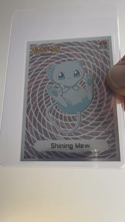 💥 Shiny Mew Pokemon Vintage Art CARD Metallic Foil Collectible Anime NM💥 - Image 2