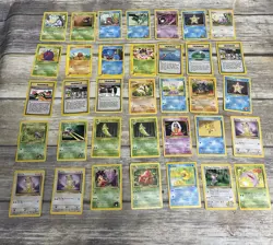 Pokemon TCG WOTC Vintage Base Set 154 Card Lot Mostly 1999-2000 - Image 1