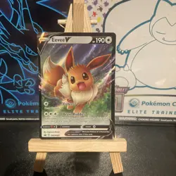 Pokemon Eevee v SWSH065 2020 Black Star Promo Card Near Mint Condition - Image 1