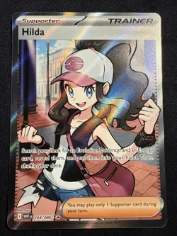 Hilda 164/086 Full Art Ultra Rare White Flare Pokemon Card - Image 1