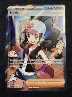 Hilda 164/086 Full Art Ultra Rare White Flare Pokemon Card - Image 1