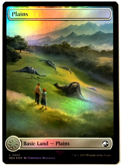 MTG Plains FOIL Universes Beyond: Jurassic World Collection 21 NM - Image 1