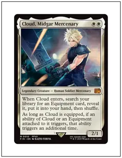 1x Cloud, Midgar Mercenary, Magic the Gathering MTG NM - Image 1