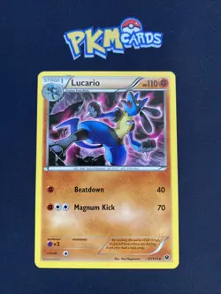 Pokemon TCG Lucario Fates Collide 47/124 Regular Rare LP. - Image 1