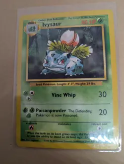 Ivysaur Base Set 1999 Unlimited Print Played Condition 30/102 Pokemon Card. - Image 1