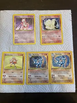 Pokemon Cards Original Base Set 1999 Rare Holographic Set Of 5- See Other Lots - Image 1