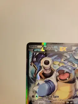 Pokemon TCG Blastoise EX XY122 Full Art Holo Black Star - Image 2