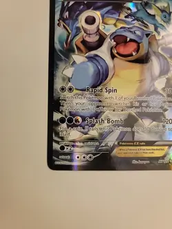 Pokemon TCG Blastoise EX XY122 Full Art Holo Black Star - Image 4