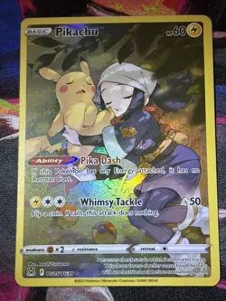 Pokemon TCG Pikachu TG05/TG30 Swsh11: Lost Origin Trainer Gallery Full Art Holo - Image 2
