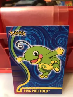 Politoed #186 Topps Pokemon TV Animation Edition Johto League Champions 2001 - Image 2