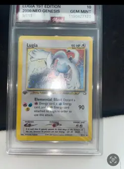 Pokemon TCG Mew PSA 10 Lugia 9/111 First Edition Holo English 2000 English #2 - Image 4