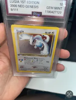 Pokemon TCG Mew PSA 10 Lugia 9/111 First Edition Holo English 2000 English #2 - Image 5