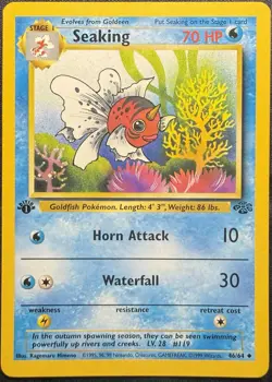 Pokemon TCG Seaking 46/64 Jungle Set First Edition Uncommon Vintage - Image 1