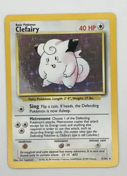 Pokemon TCG Clefairy Base Set 5/102 Holo 1999 - Image 1