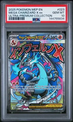 2025 Pokemon Phantasmal Flames Mega Charizard X MEP Ultra Premium PSA 10 - Image 1