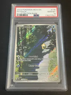 2023 POKEMON MEW EN-151 ILLUSTRATION RARE #175 PSYDUCK PSA 10 - Image 1