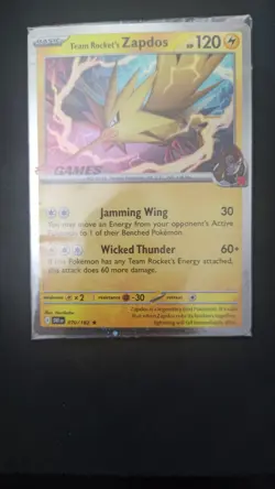 Team Rocket's Zapdos 070/182 Pokemon Destined Rivals US Exclusive sealed - Image 1