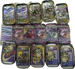 Pokemon Kanto Power Mini Tin Bundle 5x Evolving Skies 5x Fusion Strike Boosters - Image 3