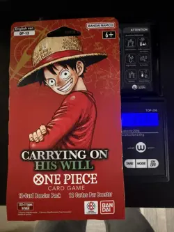 One Piece OP-13 CARRYING ON HIS WILL Sleeved Booster Pack - Heavy - 37.46g 🔥🔥 - Image 1