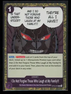 I Do Not Forgive Those Who Laugh at My Family!!! OP10-078 One Piece Royal Blood - Image 1