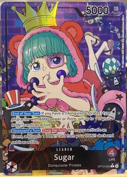 One Piece TCG - Sugar OP10-003 (Parallel) - Alternate Art Leader - Royal Blood - Image 1