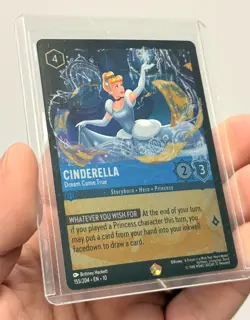 Disney Lorcana 155/204 CINDERELLA Dream Come True Legendary Cold Foil Whispers - Image 2