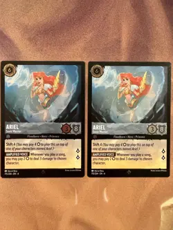Disney Lorcana Ariel Sonic Warrior Cold Foil Card 175/204 Ursula's Return x2 - Image 1