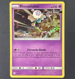POKEMON Blacephalon 104/236 Sun & Moon Cosmic Eclipse Holo Rare Card - Image 1