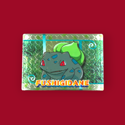 BULBASAUR (FUSHIGIDANE)--JAPANESE MEIJI EMBOSSED PROMO FOIL POKEMON CARD - Image 1
