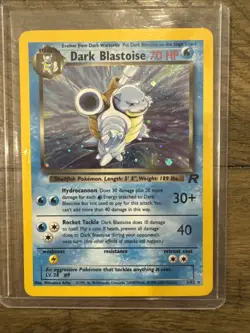 Pokemon TCG Dark Blastoise Holo Rare Card 3/82 MP Condition - Image 2