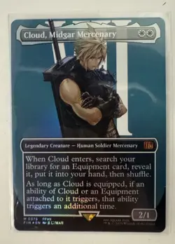 MTG English Cloud, Midgar Mercenary (Borderless) Regular Foil - Image 1