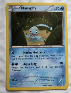 Manaphy XY190 - Holo Black Star Promo Card - XY Promos - NM Pokemon Card - Image 1