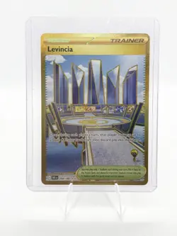 Pokemon TCG Trainer Card Levincia Stadium Gold Card 244/182 Destined Rivals NM - Image 1