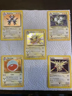 Pokemon Cards Original Base Set 1999 Rare Holographic Set Of 5- See Other Lots - Image 1