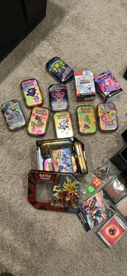 Pokemon Cards Empty Boxes, Sleeves, Coins, Dice, Etc. Lot - Image 3