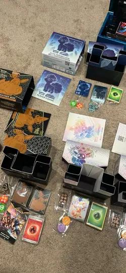 Pokemon Cards Empty Boxes, Sleeves, Coins, Dice, Etc. Lot - Image 4