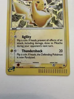 Pokemon Pikachu TCG Black Star Promo Holo Card #012 2003 - Image 3
