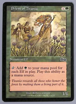 Priest of Titania - 270 - Urza's Saga (USG) MTG - Image 1