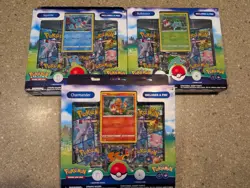 3 Pokemon Go Pin Collection Box Lot Bulbasaur Charmander Squirtle Factory Sealed - Image 1
