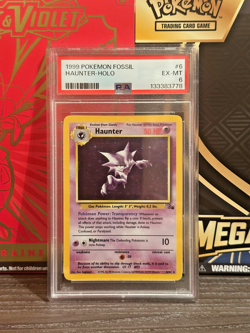 1999 Pokemon - Haunter 6/62 Fossil - PSA 6 Holo - Image 1