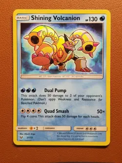 Shining Volcanion 27/73 Shiny Ultra Rare Card Pokemon Shining Legends - NM - Image 1