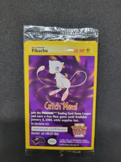 NM SEALED 1999 Pokemon WB First Movie Black Star Promo Pikachu WOTC #4 - Image 2