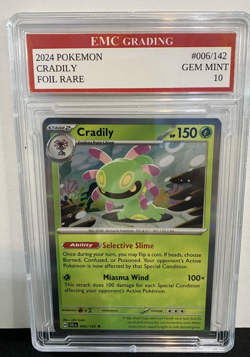 CRADILY #006/142 RARE FOIL Pokemon 2024 Card GRADED 10 MINT TCG CCG - Image 1