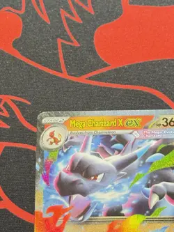 Mega Charizard X EX 013/094 Pokemon Phantasmal Flames Holo English Near Mint #3 - Image 3