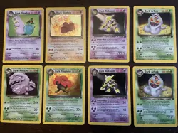 Pokemon Cards Original Rocket Set Rare Holographic Set Of 8- See Other Lots - Image 1