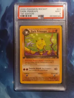 2000 Pokemon Rocket #43 - Dark Primeape - Mint - 1st Edition - PSA 9! - Image 1