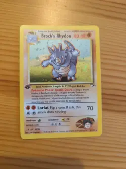 Pokemon TCG Brock's Rhydon Gym Heroes 2/132 Holo 1st Edition Holo Rare - Image 1